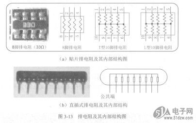 可变电阻器一般有3个引脚,其中两个是定片引脚,一个是动片引脚;设有一