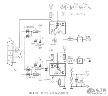 rs232总线隔离器电路